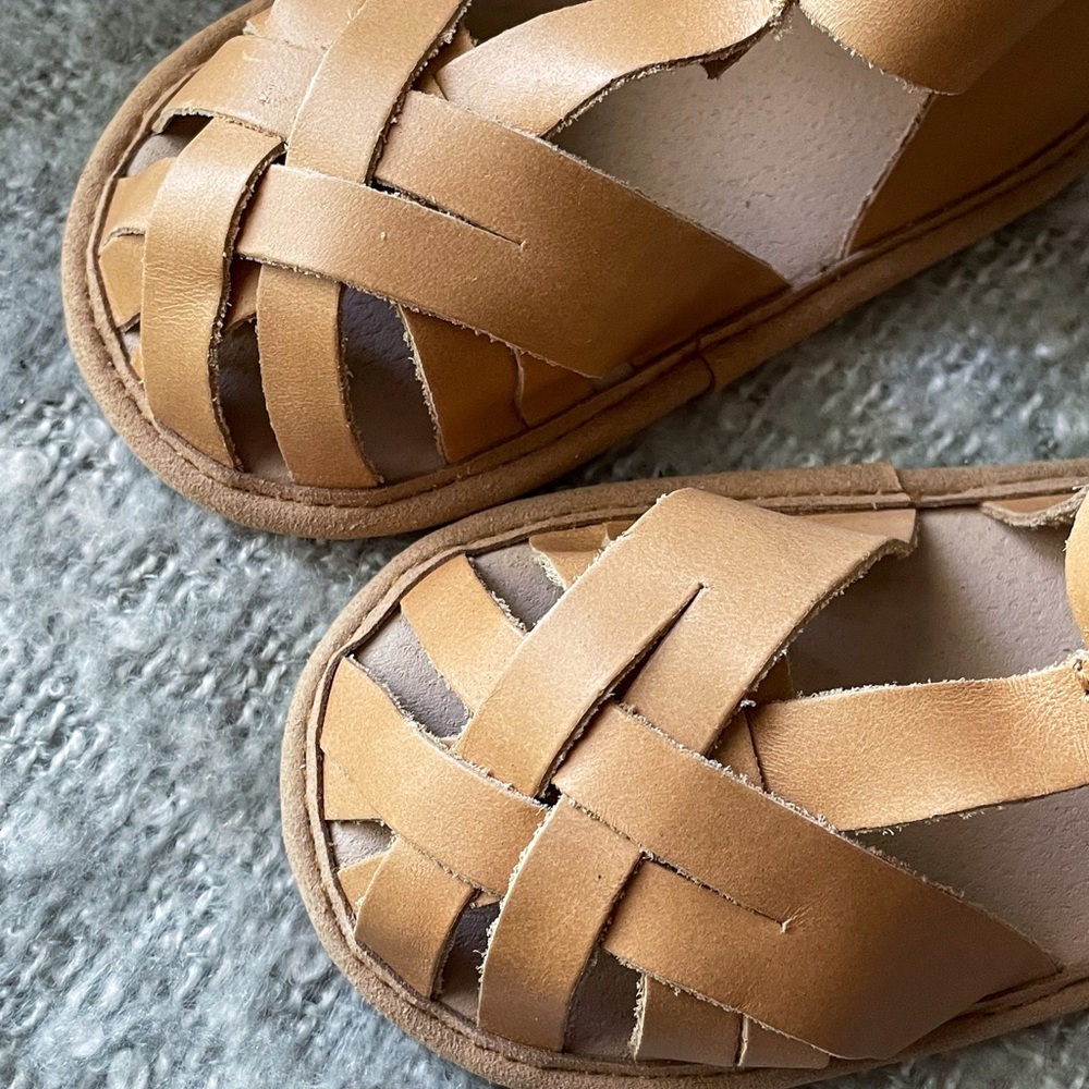 little honey | brown leather sandals - Picture 3 of 3